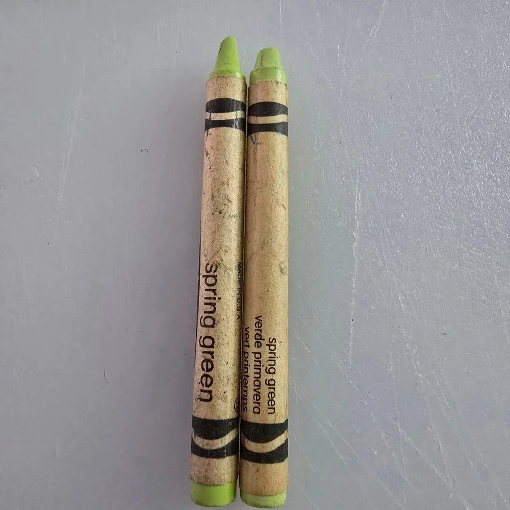 Crayola Crayons Spring Green Lot Of 2 Replacement Art Supplies  Green Retro 2pc